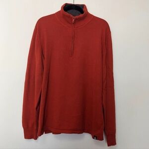 The North Face Men's Half Zip Sweater Burnt Orange Size XL